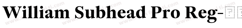 William Subhead Pro Reg字体转换
